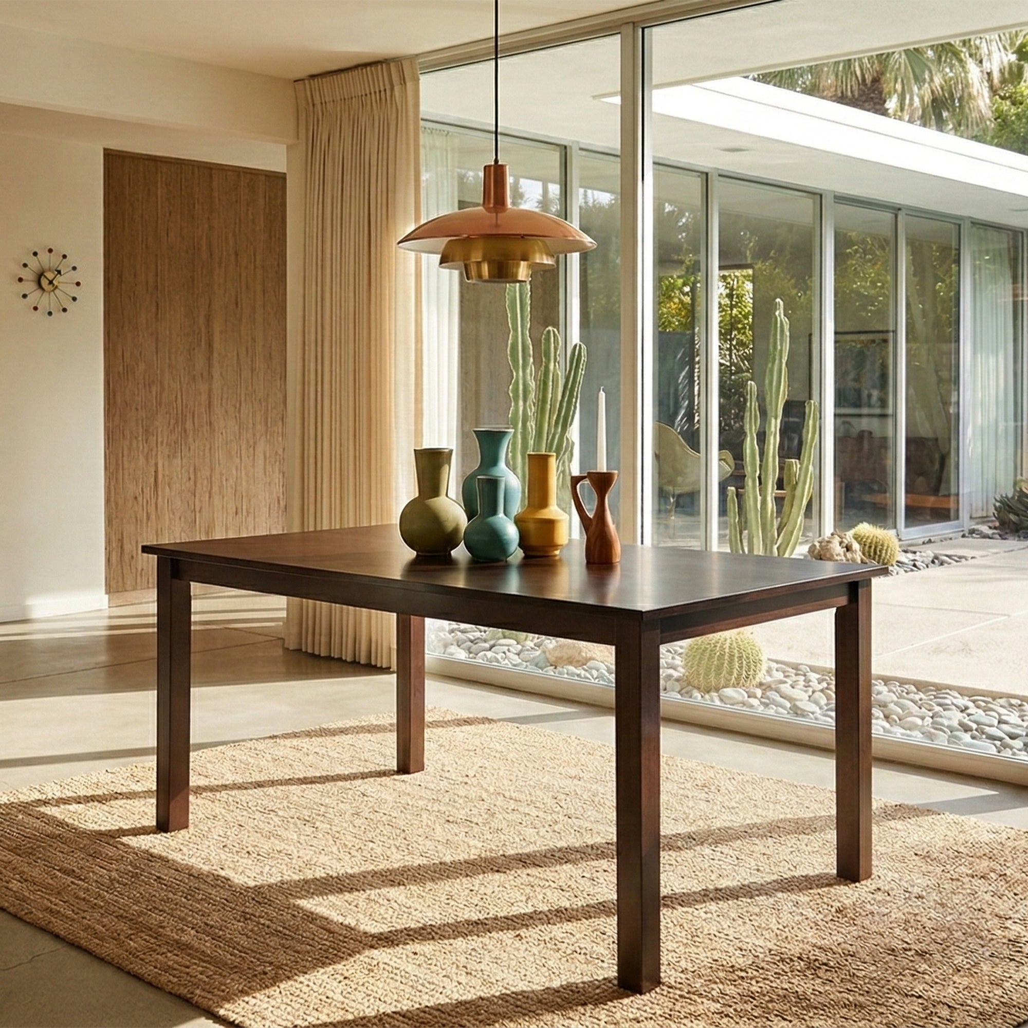 Universal Dining Table Solid Wood Espresso Finish