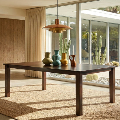Universal Dining Table Solid Wood Espresso Finish