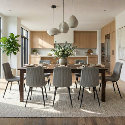 CORDUROY DINING CHAIRS SET OF 6