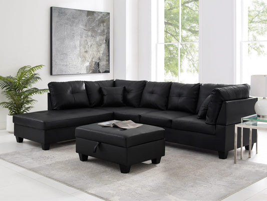 College Sectional (LHF) with Storage Ottoman