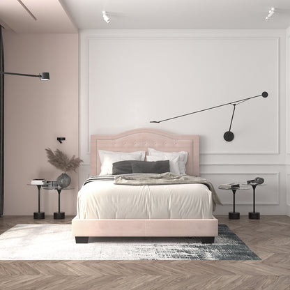 Pixie 60" Queen Bed in Blush Pink