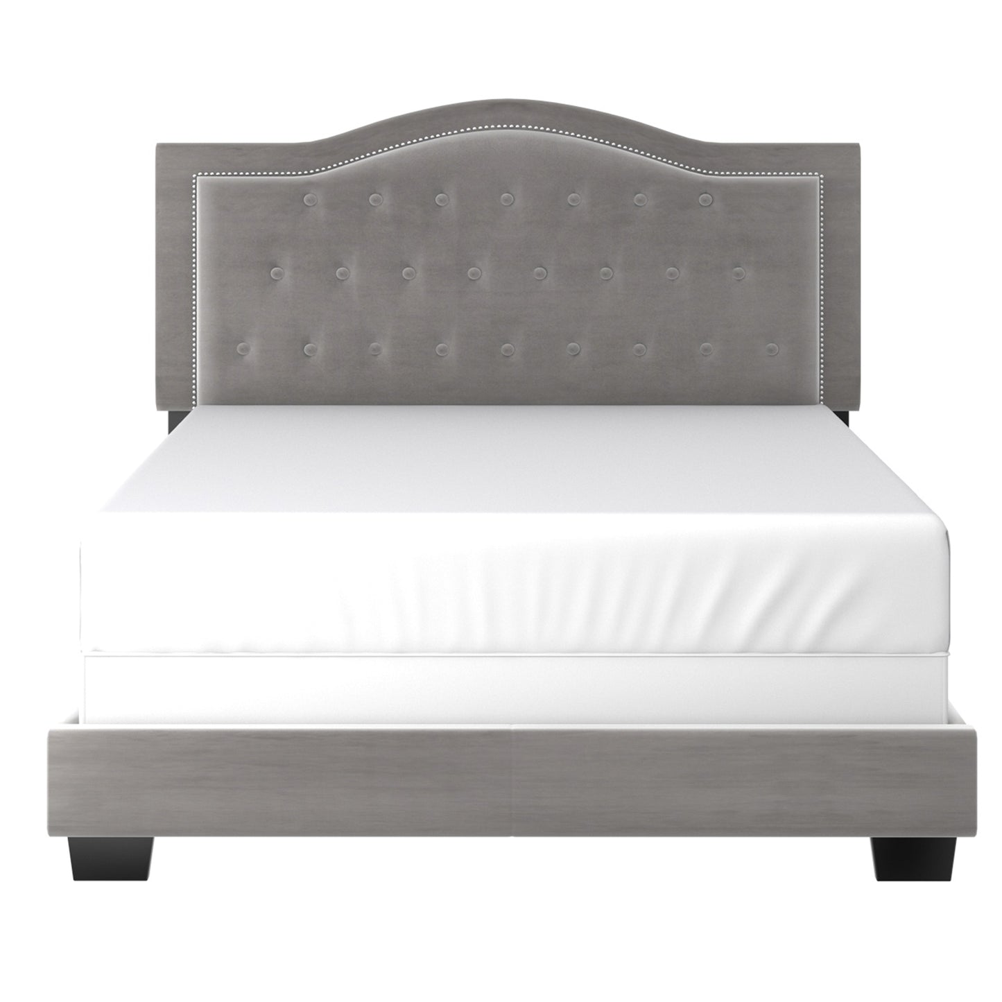 Pixie 60" Queen Bed in Light Grey