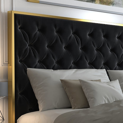 Lucille 60" Queen Bed in Black and Gold