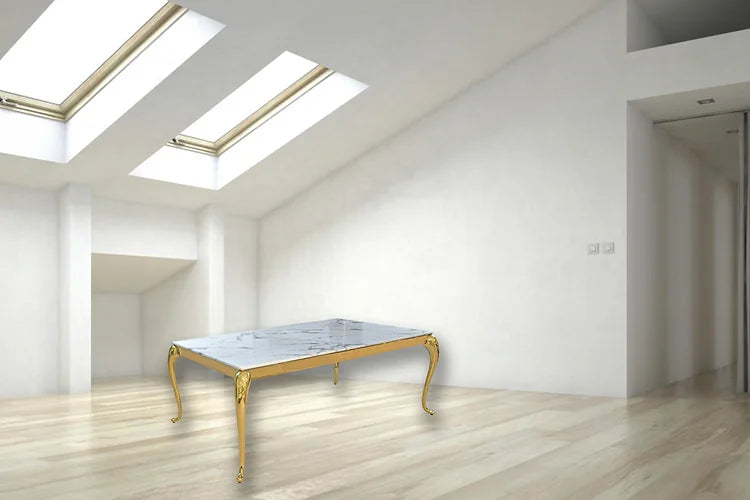 Table à manger en marbre Soleil 63"