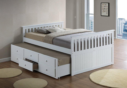 BUNNY Twin size Captain's bed with Trundle