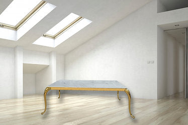 Table à manger en marbre Soleil 78"
