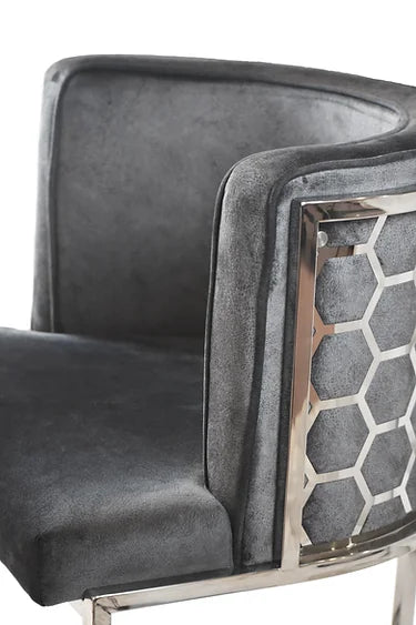 Honeycomb Dark Grey Dining Chair
