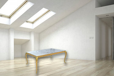 Soleil 78" Marble Dining Table
