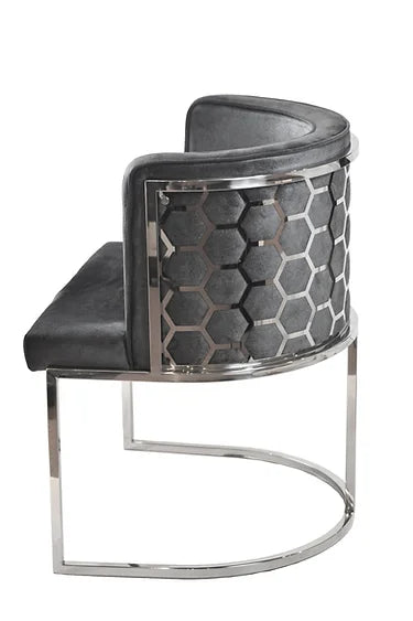 Honeycomb Dark Grey Dining Chair