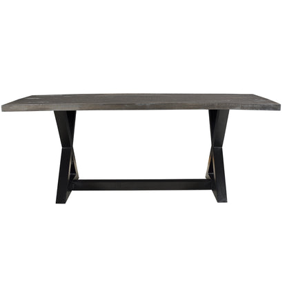 Zax Rectangular Dining Table in Distressed Grey