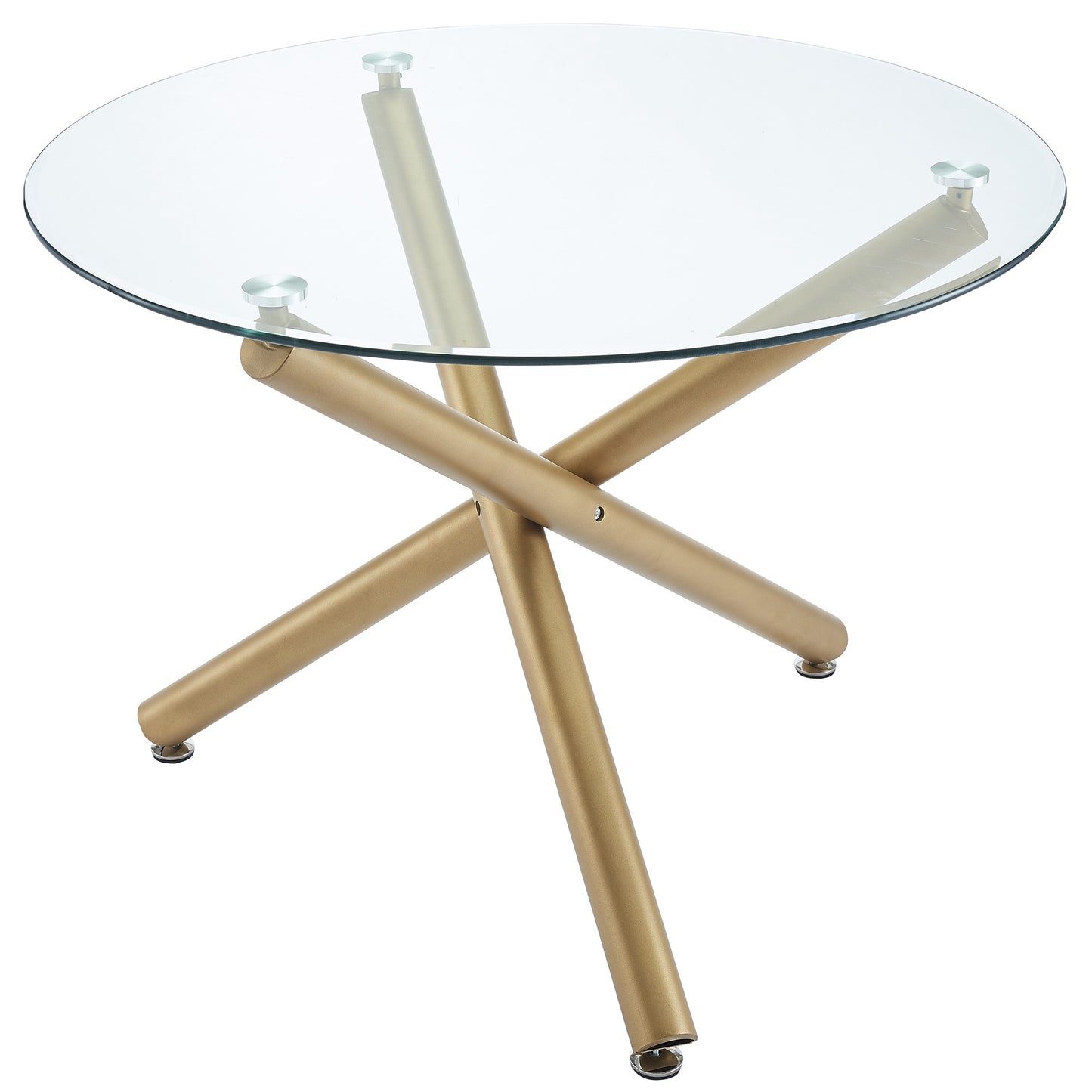 Carmilla Round Dining Table in Aged Gold