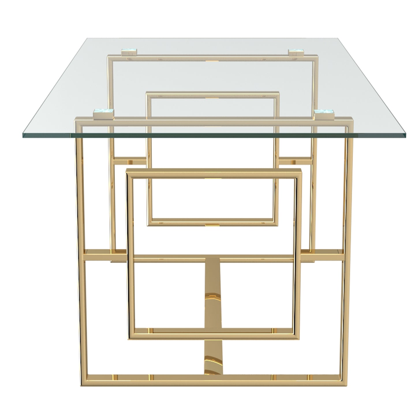 Eros Rectangular Dining Table in Gold