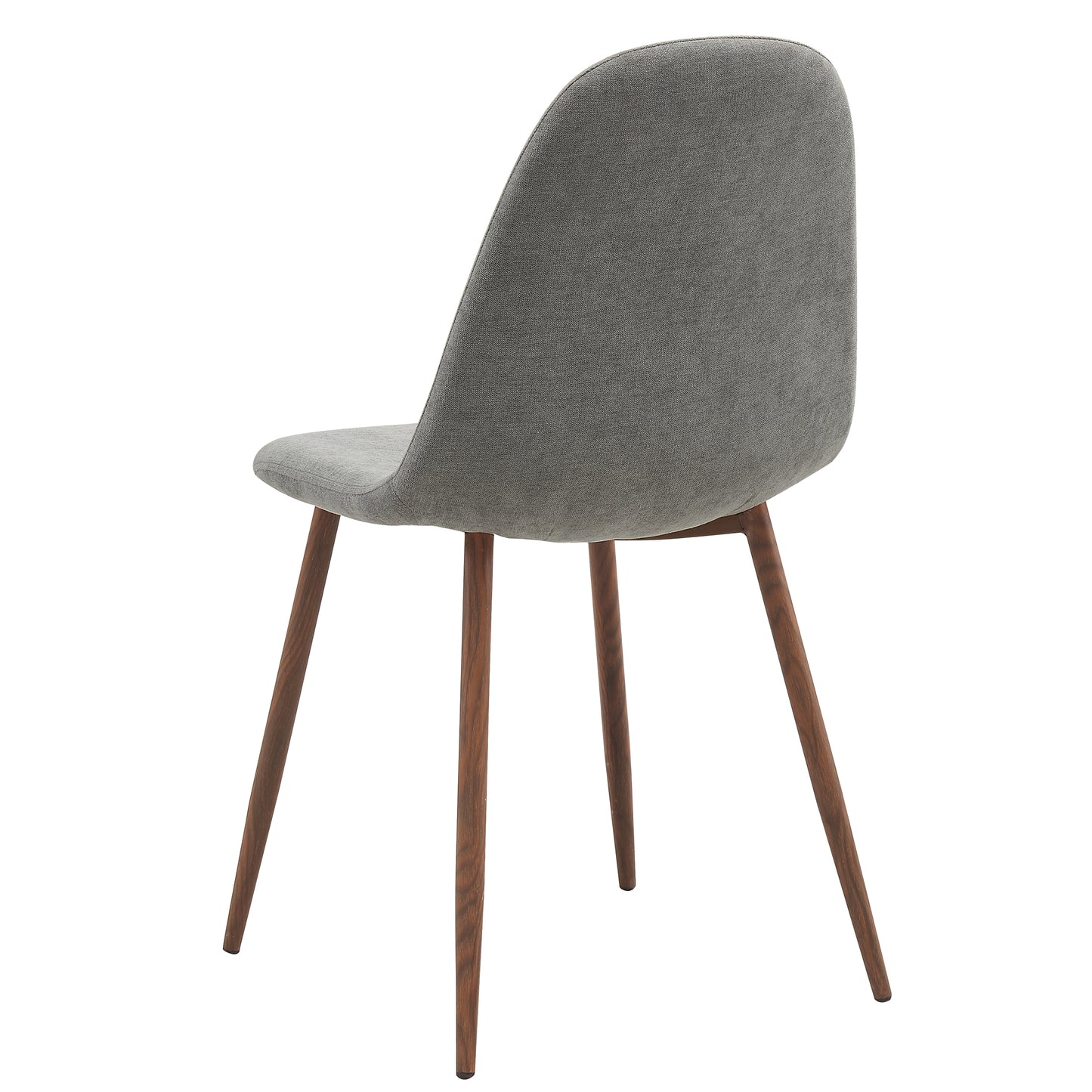Lyna Side Chair, Set of 4 in Grey and Walnut