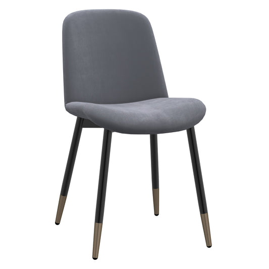 Gabi Side Chair, Set of 2 in Grey and Black
