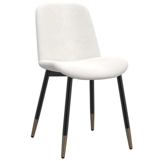 Gabi Side Chair, Set of 2 in Ivory and Black