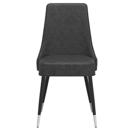 Silvano Side Chair, Set of 2 in Vintage Grey and Black
