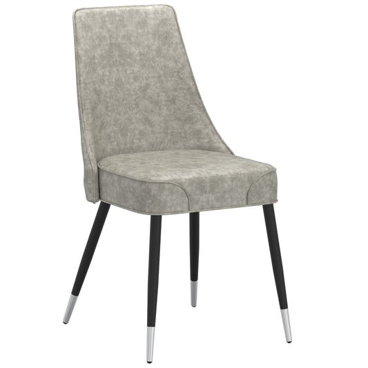 Silvano Side Chair, Set of 2 in Vintage Light Grey and Black
