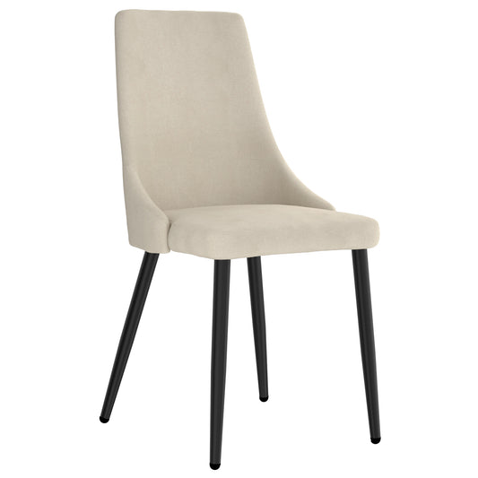 Venice Side Chair, Set of 2 in Beige and Black
