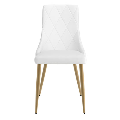 Antoine Side Chair, Set of 2 in White and Aged Gold