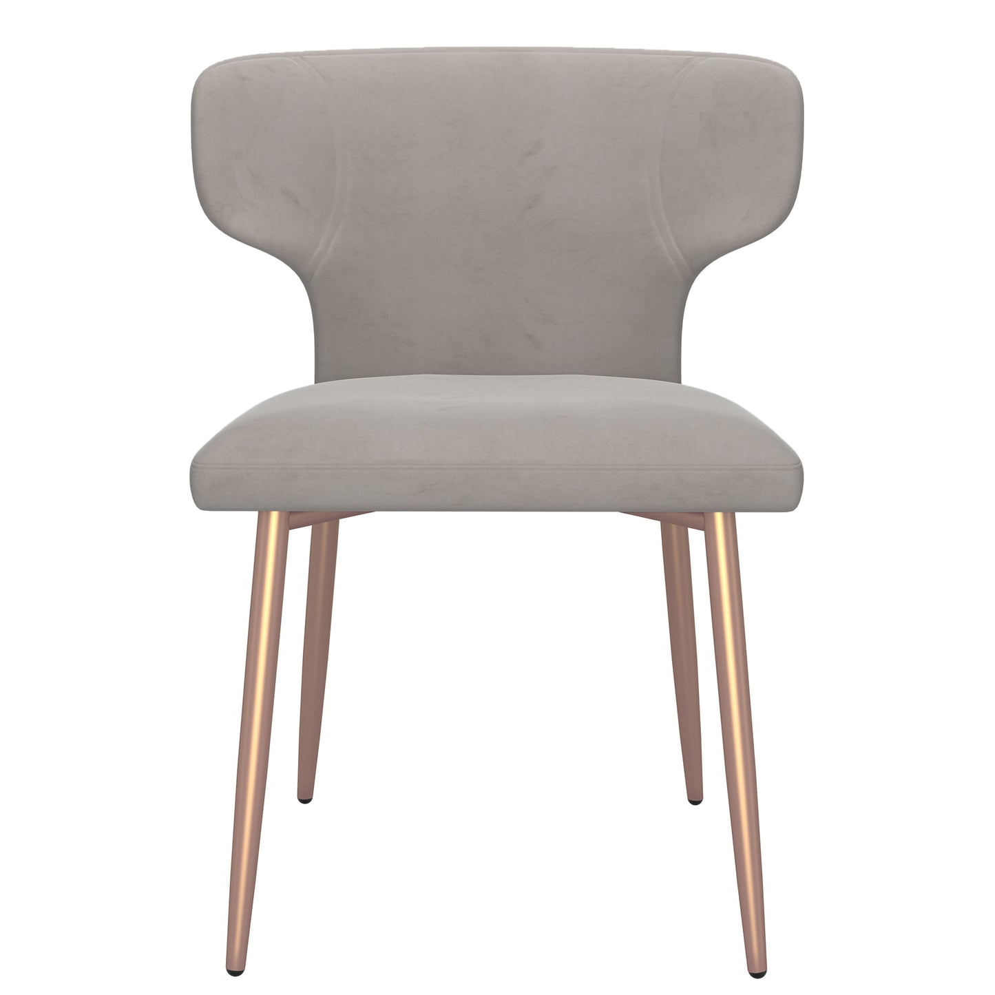Akira Side Chair, Set of 2 in Grey and Aged Gold