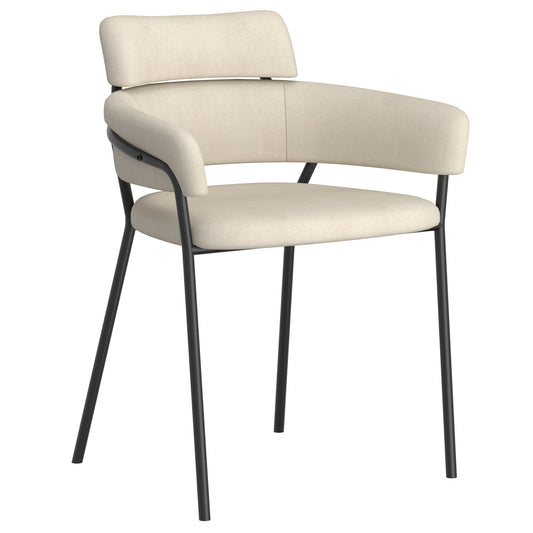 Axel Side Chair, Set of 2 in Beige and Black