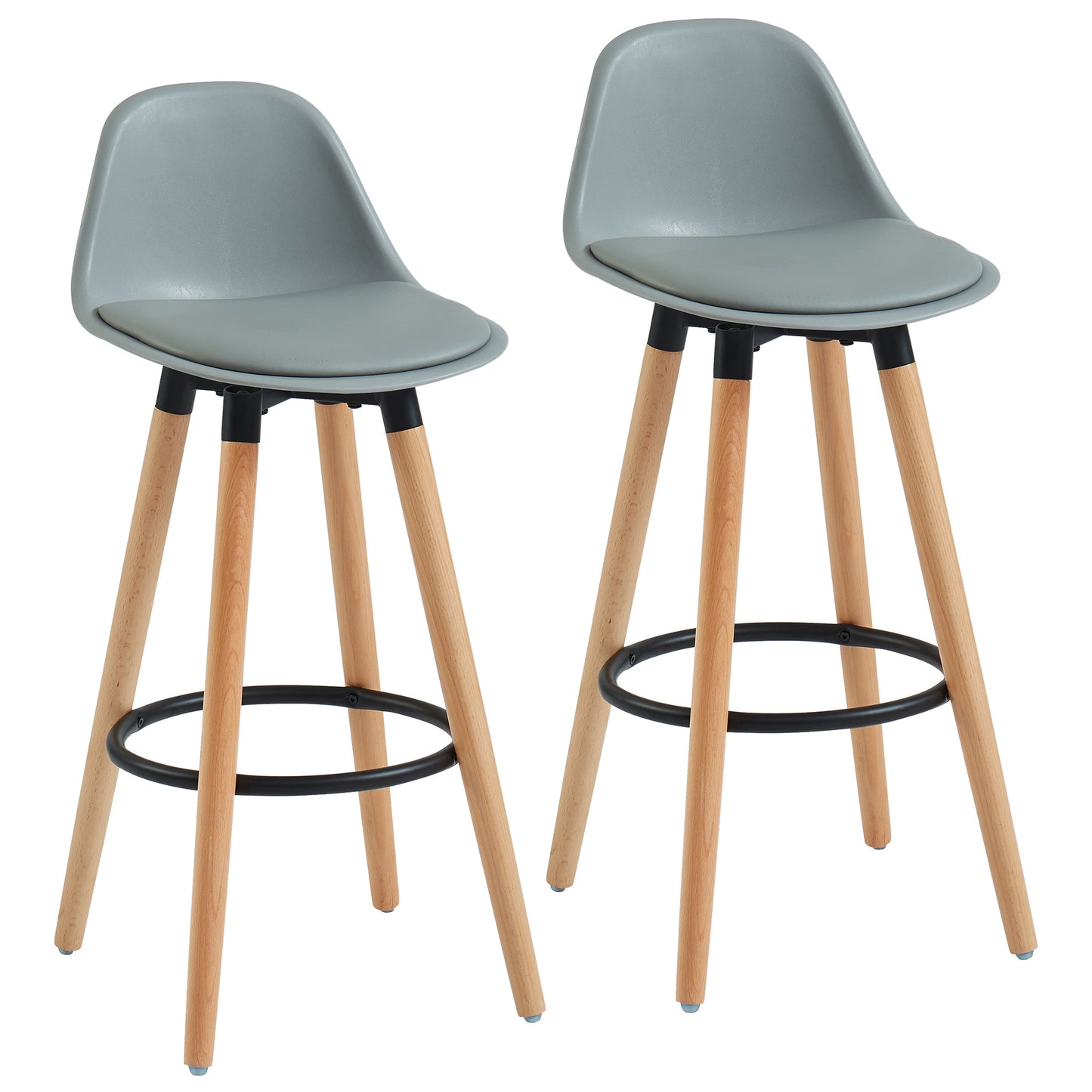 Diablo 26" Counter Stool, Set of 2 in Grey and Natural