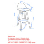 Tabouret de bar Diablo 26 po, ensemble de 2 
