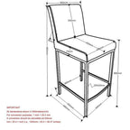 Tabouret de bar Porto 26 po, ensemble de 2 