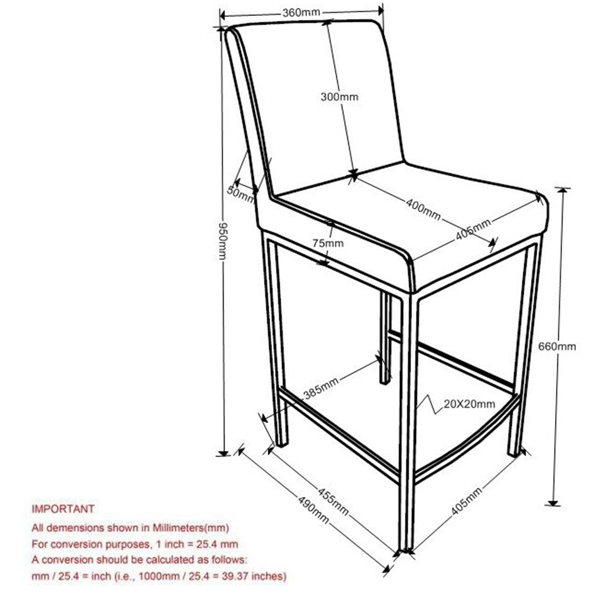 Tabouret de bar Porto 26 po, ensemble de 2 