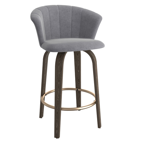 Tula 26" Counter Stool in Grey and Washed Oak
