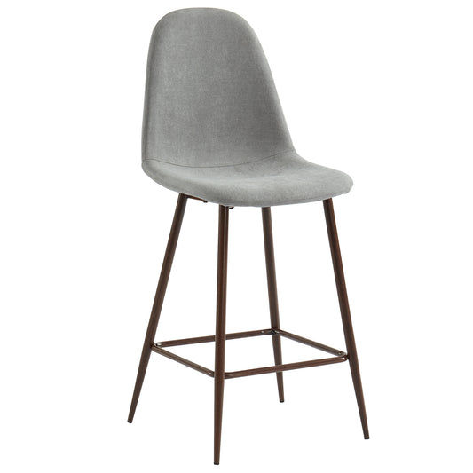 Onio 26" Counter Stool, Set of 2 in Grey and Walnut Leg