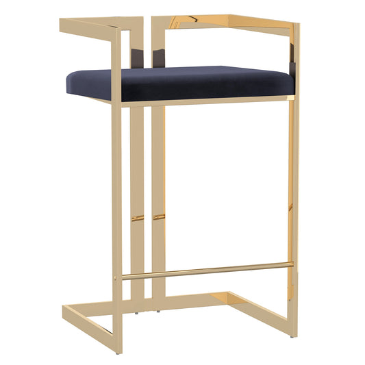 Cosmo 26" Counter Stool in Black and Gold
