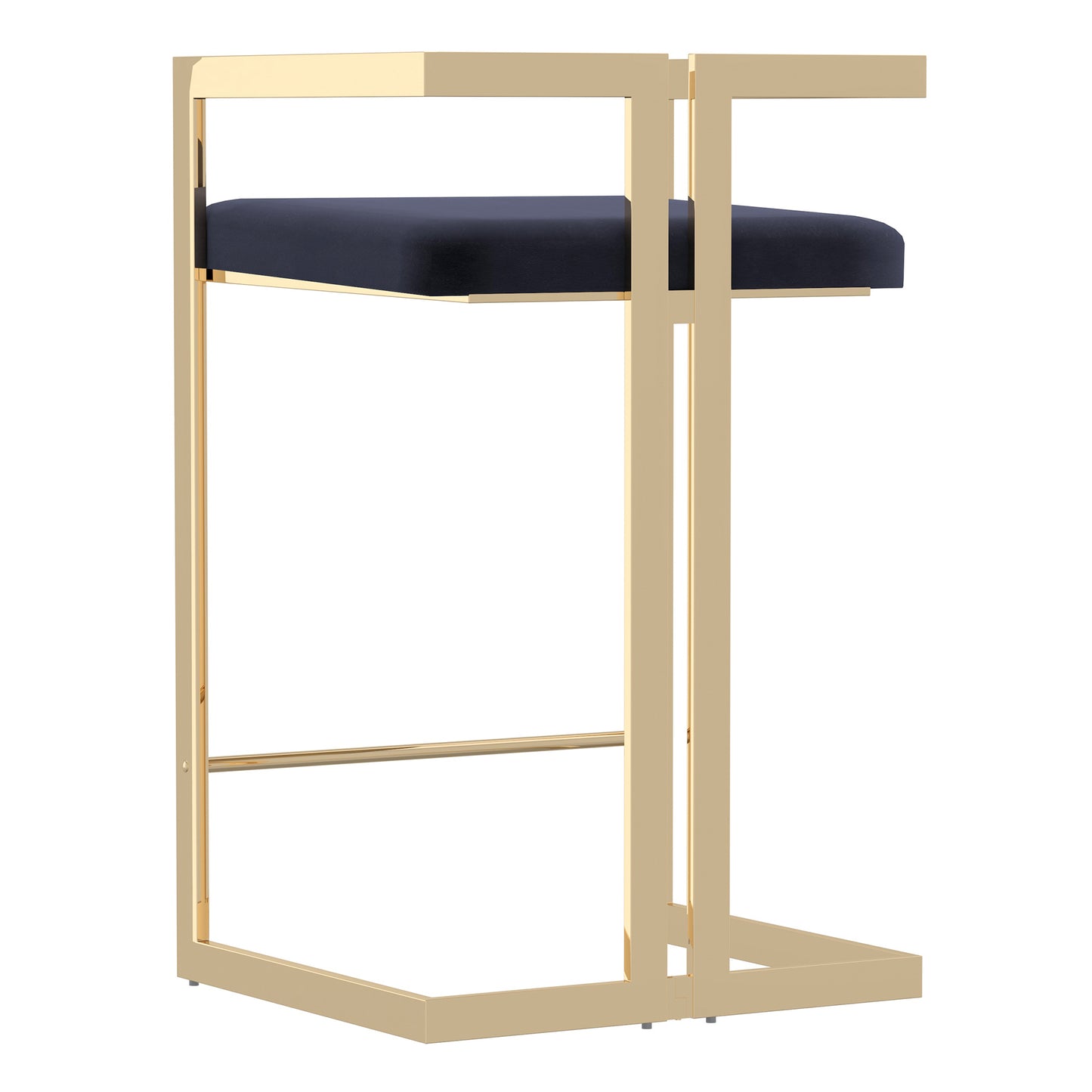 Cosmo 26" Counter Stool in Black and Gold