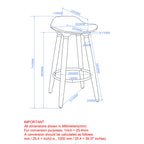 Tabouret de bar Trex 26 po, ensemble de 2 