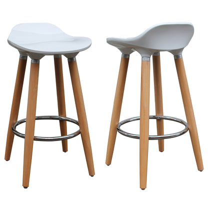 Trex 26" Counter Stool, Set of 2 in White and Natural