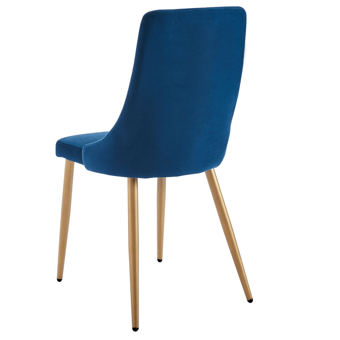 Carmilla Dining Set in Aged Gold with Blue Chair (Table + 4 Chairs)