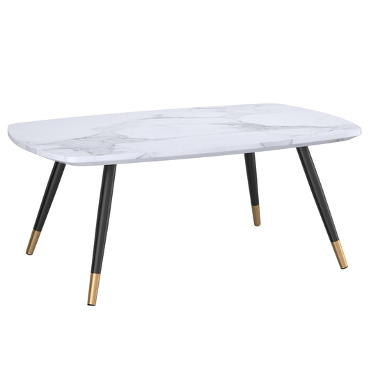 Emery Rectangular Coffee Table in White and Black