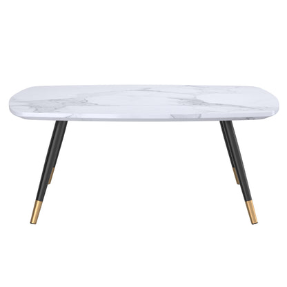 Emery Rectangular Coffee Table in White and Black