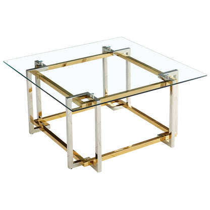 Florina Coffee Table in Silver and Gold