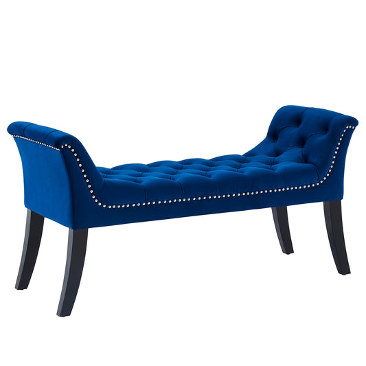 Velci Bench in Blue and Black