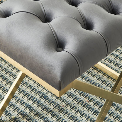 Rada Bench in Grey and Gold