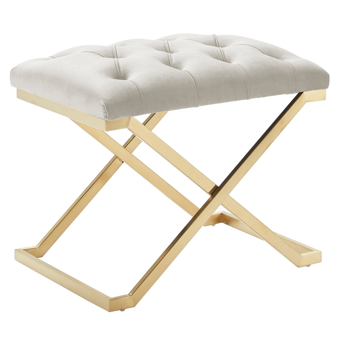Rada Bench in Ivory and Gold