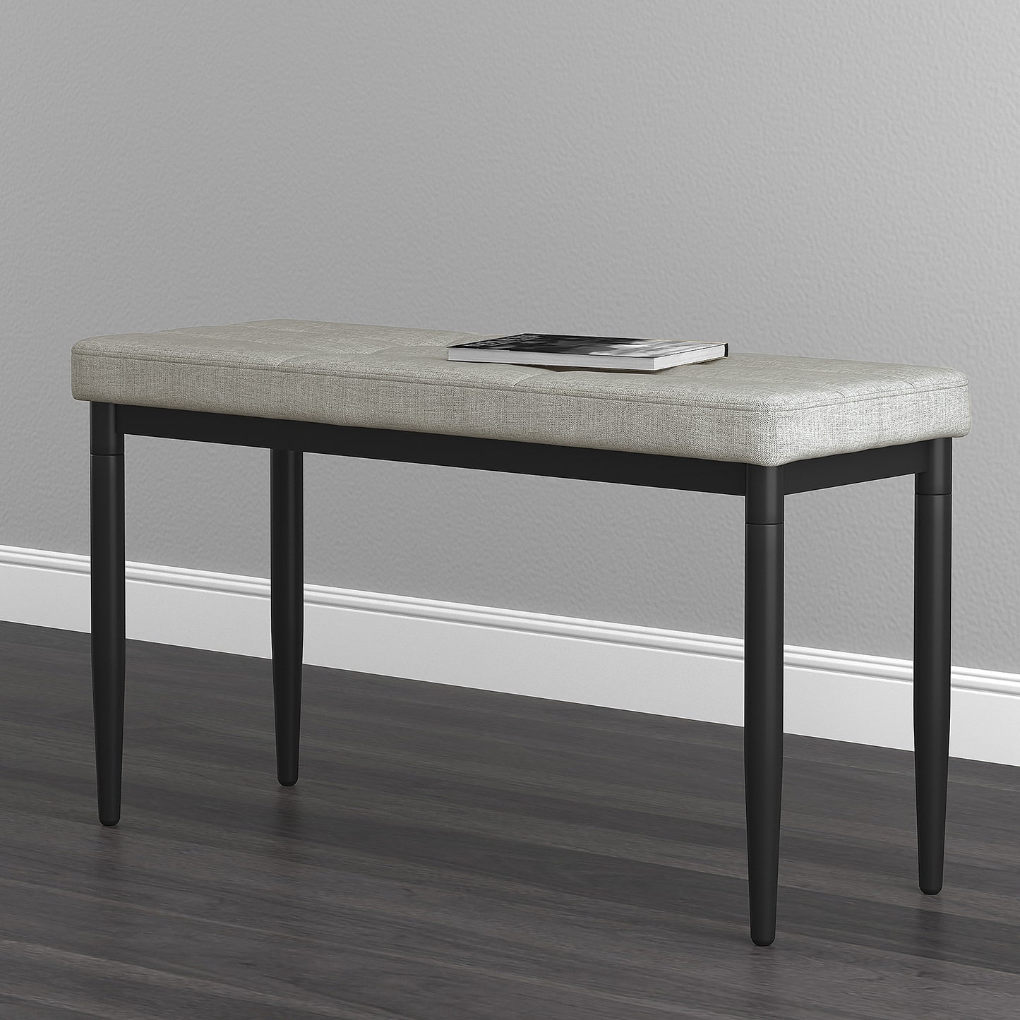 Timor Bench in Light Grey and Black