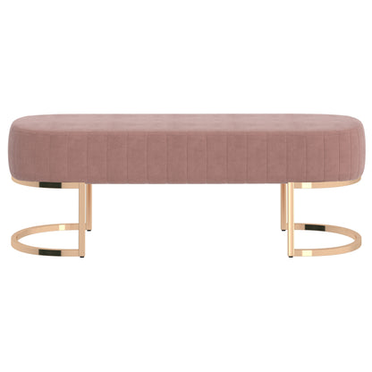 Zamora Bench in Dusty Rose and Gold