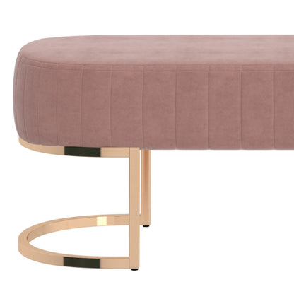 Zamora Bench in Dusty Rose and Gold
