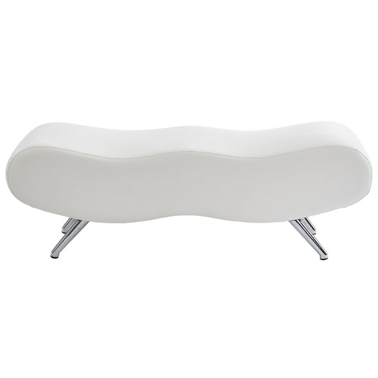 Stealth Ii Bench in White and Chrome