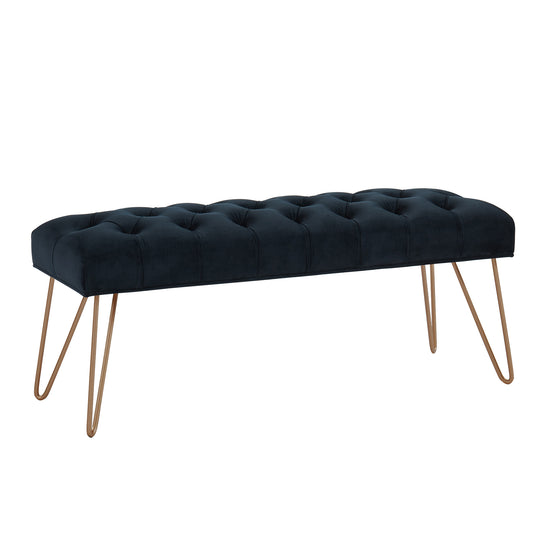 Vdara Bench in Black and Aged Gold