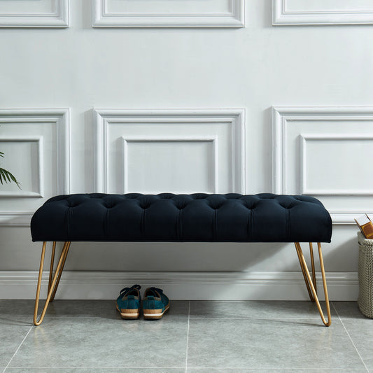 Vdara Bench in Black and Aged Gold