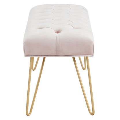 Vdara Double Bench in Blush/Gold