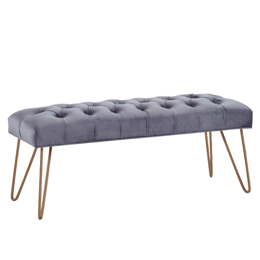 Vdara Bench in Grey and Aged Gold